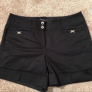 WHBM Cuffed Shorts, Black, Size 2